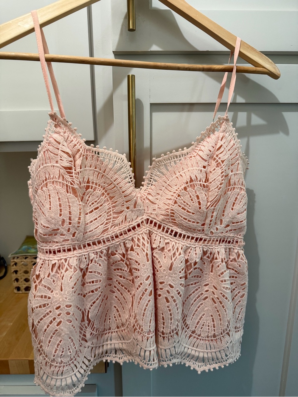 Willow Pink Lace Crochet Camisole